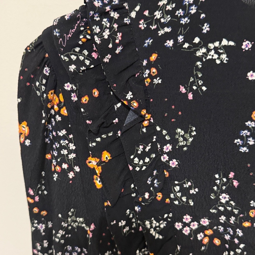 Zadig & Voltaire Taos Spark Floral Print Long Sleeve Mini Dress. Size XS. - Picture 6 of 9